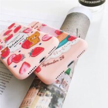 Kawaii Strawberry Cake Soft Silicone Phone Back Case Cover Kawaii Strawberry Cake Soft Silicone Phone Back Case Cover