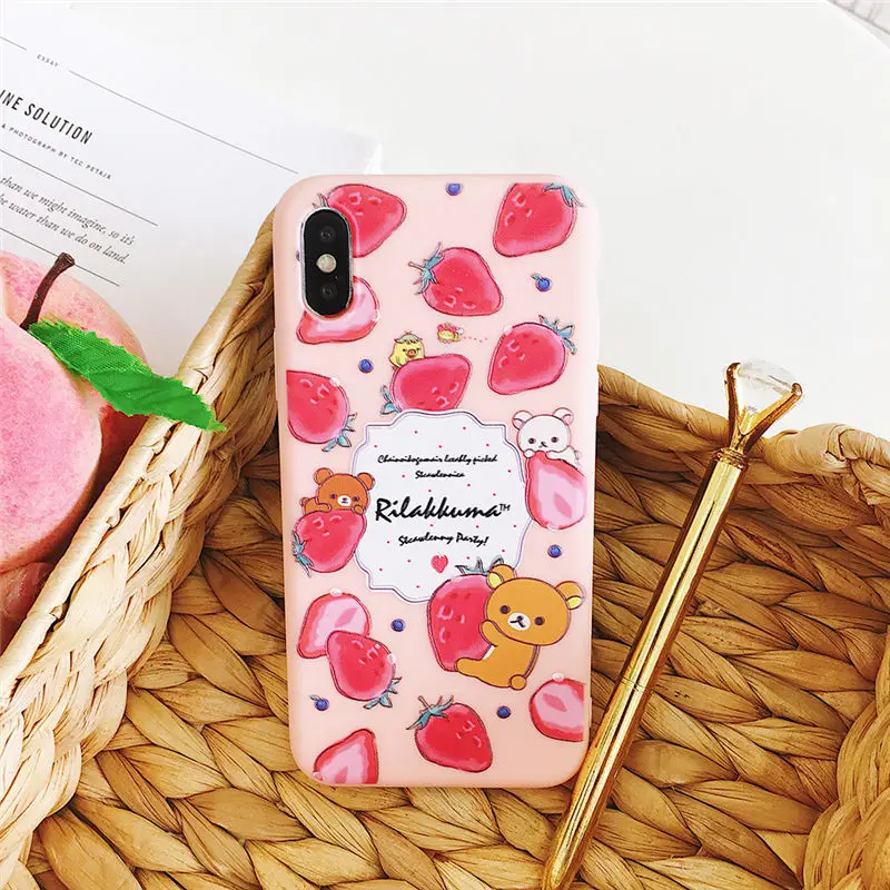 Kawaii Strawberry Cake Soft Silicone Phone Back Case Cover Kawaii Strawberry Cake Soft Silicone Phone Back Case Cover