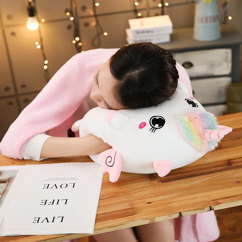 Kawaii Soft Plush Stuffed Cartoon Dolls With Blanket