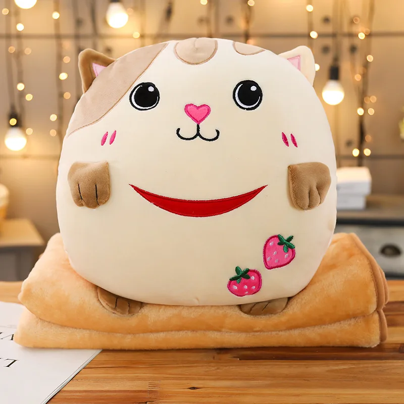 Kawaii Soft Plush Stuffed Cartoon Dolls With Blanket