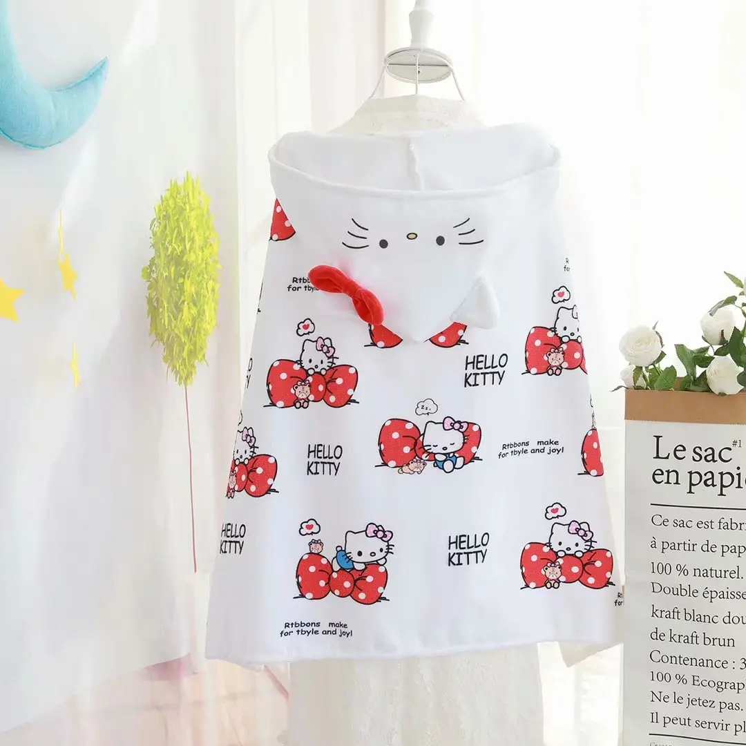 Kawaii Cartoon Soft Bath Towel Bathrobe Blanket