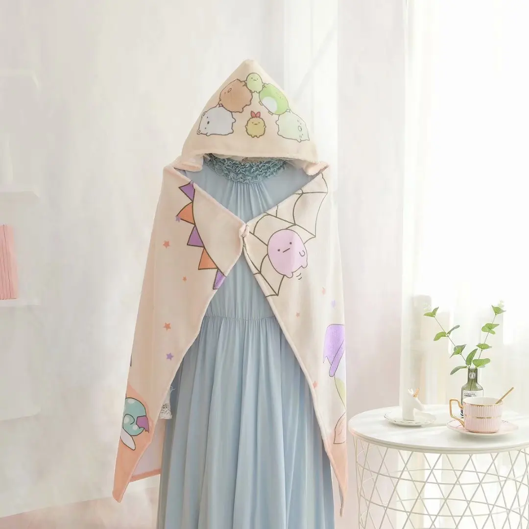 Kawaii Cartoon Soft Bath Towel Bathrobe Blanket