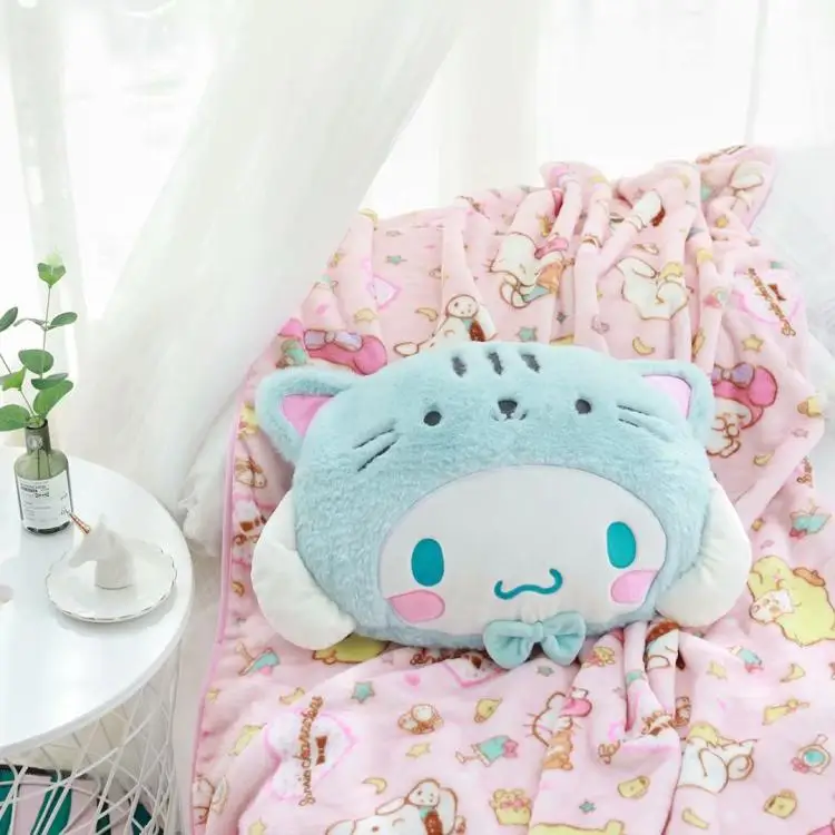 Cartoon Cinnamoroll With Little Twin Star Soft Plush Air Condition Kawaii Blanket Cartoon Cinnamoroll With Little Twin Star Soft Plush Air Condition Kawaii Blanket