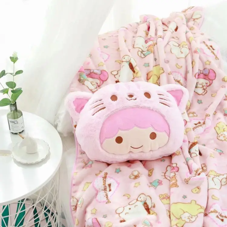 Cartoon Cinnamoroll With Little Twin Star Soft Plush Air Condition Kawaii Blanket Cartoon Cinnamoroll With Little Twin Star Soft Plush Air Condition Kawaii Blanket