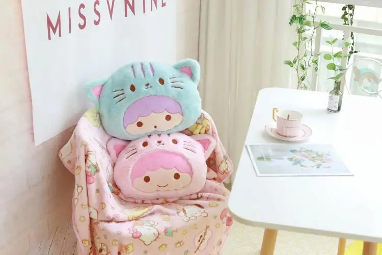 Cartoon Cinnamoroll With Little Twin Star Soft Plush Air Condition Kawaii Blanket Cartoon Cinnamoroll With Little Twin Star Soft Plush Air Condition Kawaii Blanket