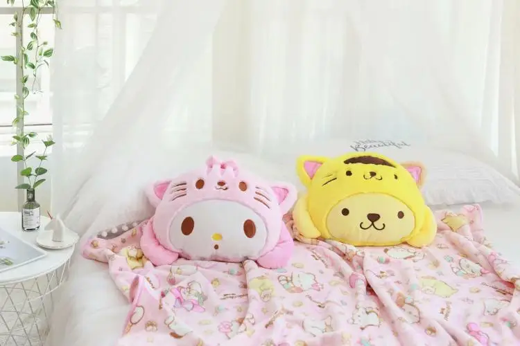 Cartoon Cinnamoroll With Little Twin Star Soft Plush Air Condition Kawaii Blanket Cartoon Cinnamoroll With Little Twin Star Soft Plush Air Condition Kawaii Blanket