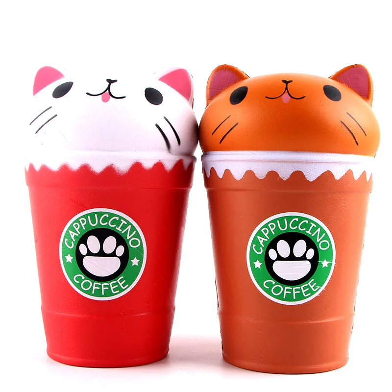Cappuccino Coffee Cup Kawaii Cat Funny Toys