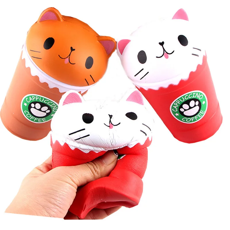 Cappuccino Coffee Cup Kawaii Cat Funny Toys