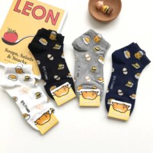 Kawaii Cartoon Gudetama Stitching Pattern Socks Kawaii Cartoon Gudetama Stitching Pattern Socks