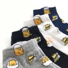 Kawaii Cartoon Gudetama Stitching Pattern Socks Kawaii Cartoon Gudetama Stitching Pattern Socks