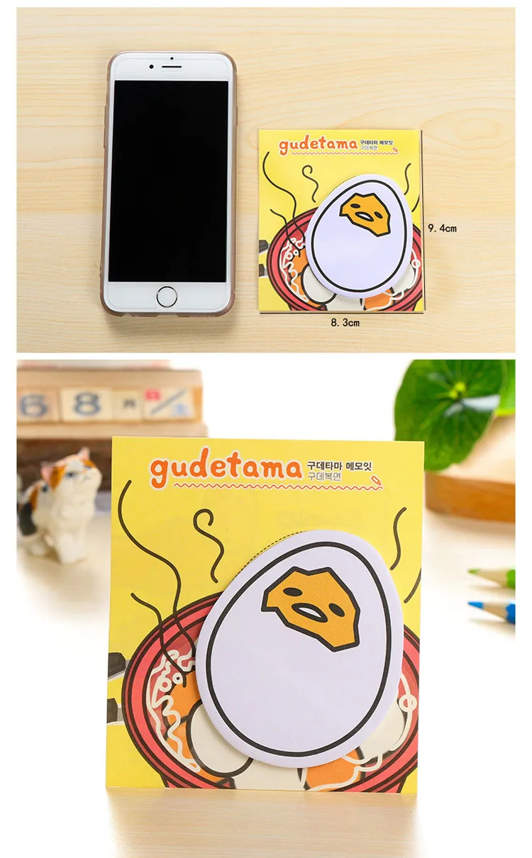 Kawaii Gudetama Lazy Egg Mini Memo Pad Sticky Notes