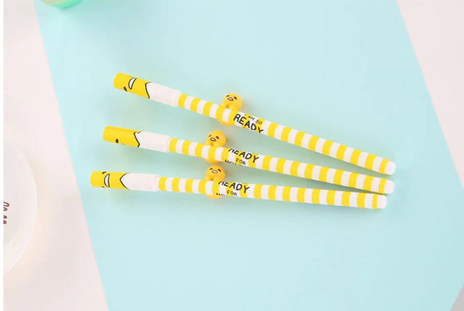 4 Pcs Kawaii 3D Lazy Egg Gudetama Gel Pen 4 Pcs Kawaii 3D Lazy Egg Gudetama Gel Pen