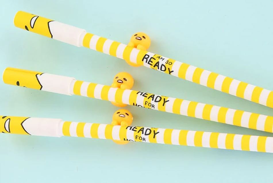 4 Pcs Kawaii 3D Lazy Egg Gudetama Gel Pen 4 Pcs Kawaii 3D Lazy Egg Gudetama Gel Pen