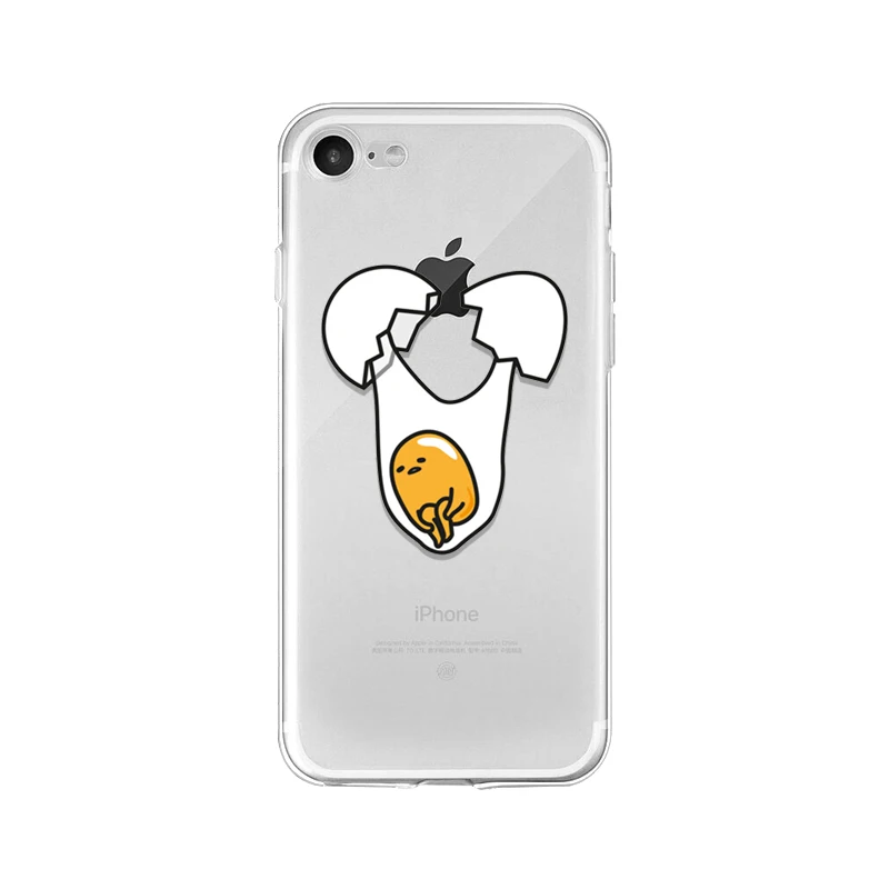 Kawaii Gudetama Cartoon Egg Soft Silicone Phone Case For iphone