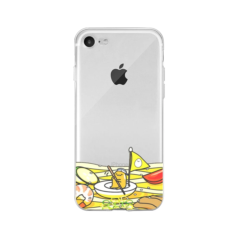Kawaii Gudetama Cartoon Egg Soft Silicone Phone Case For iphone