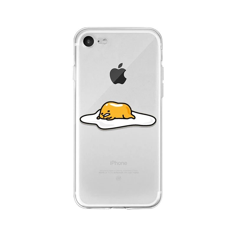 Kawaii Gudetama Cartoon Egg Soft Silicone Phone Case For iphone