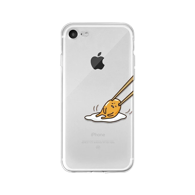 Kawaii Gudetama Cartoon Egg Soft Silicone Phone Case For iphone