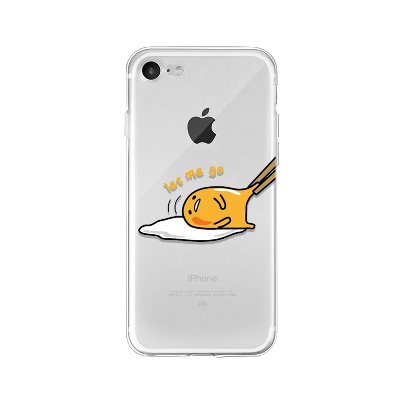 Kawaii Gudetama Cartoon Egg Soft Silicone Phone Case For iphone