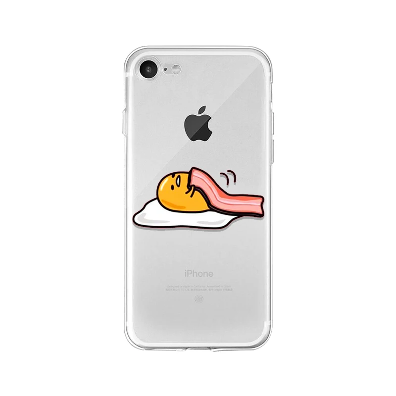 Kawaii Gudetama Cartoon Egg Soft Silicone Phone Case For iphone