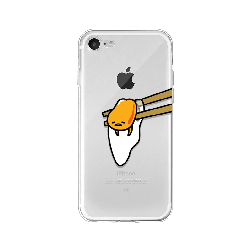 Kawaii Gudetama Cartoon Egg Soft Silicone Phone Case For iphone