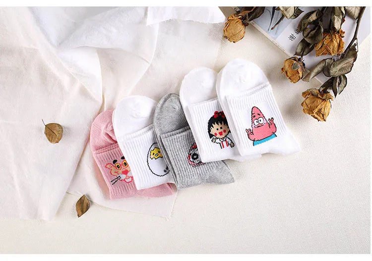 Kawaii Harajuku Socks Pink Panther Dog Gudatema