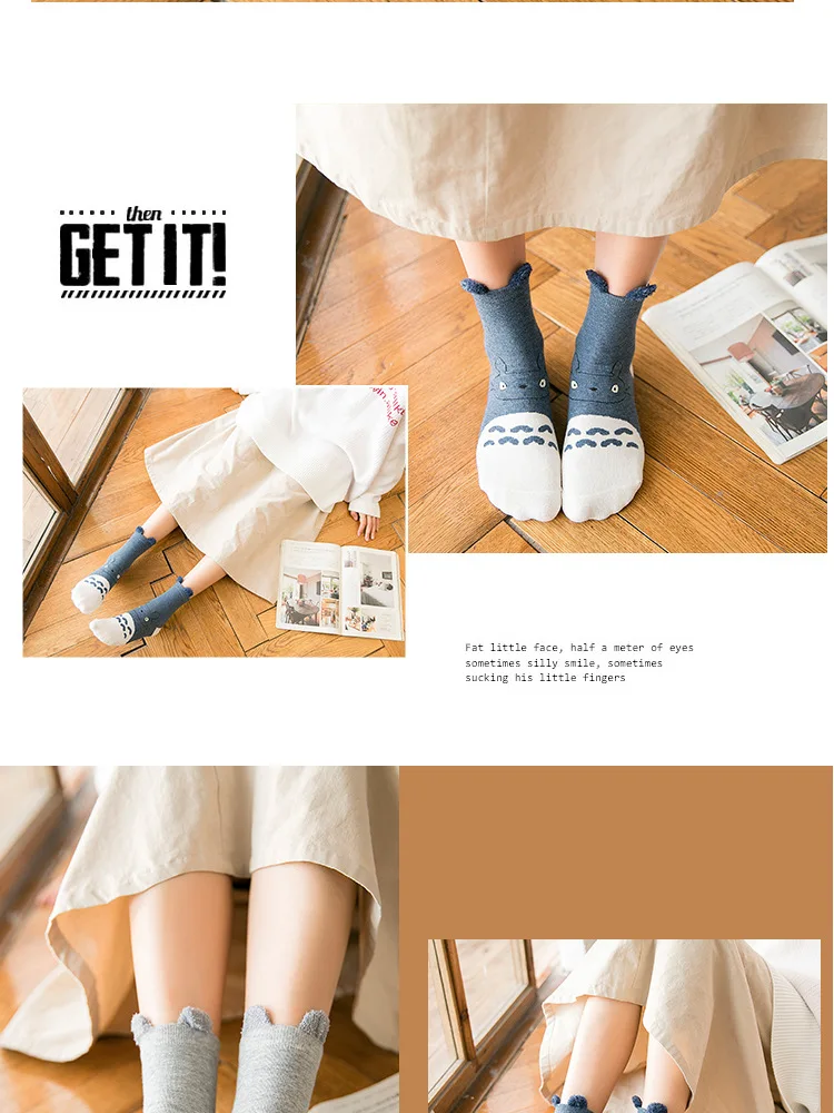 Kawaii Totoro Anime Casual Cotton Socks For Girls Kawaii Totoro Anime Casual Cotton Socks For Girls
