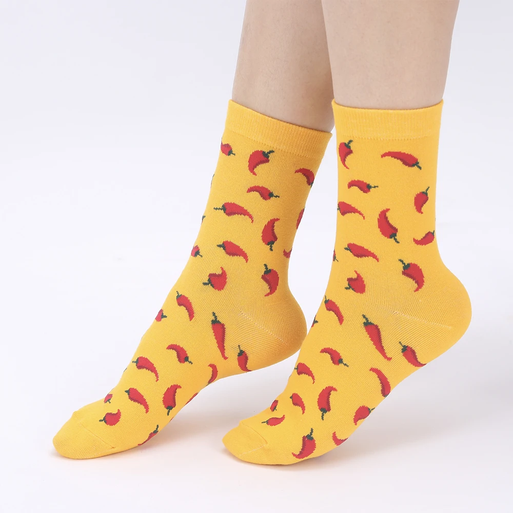 Kawaii Skull Alien Avocado Cotton Colorful Socks