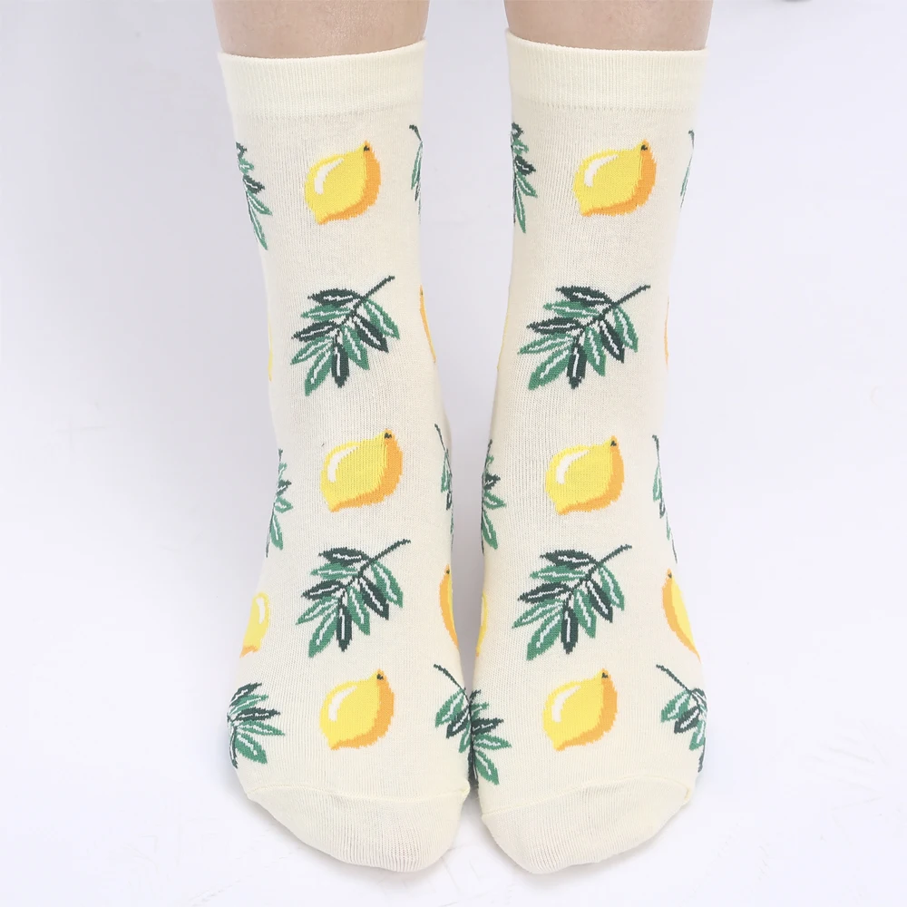 Kawaii Skull Alien Avocado Cotton Colorful Socks
