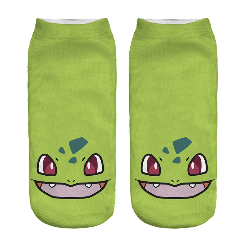 Kawaii Pokemon Cartoon Printed Cotton And Polyester Socks