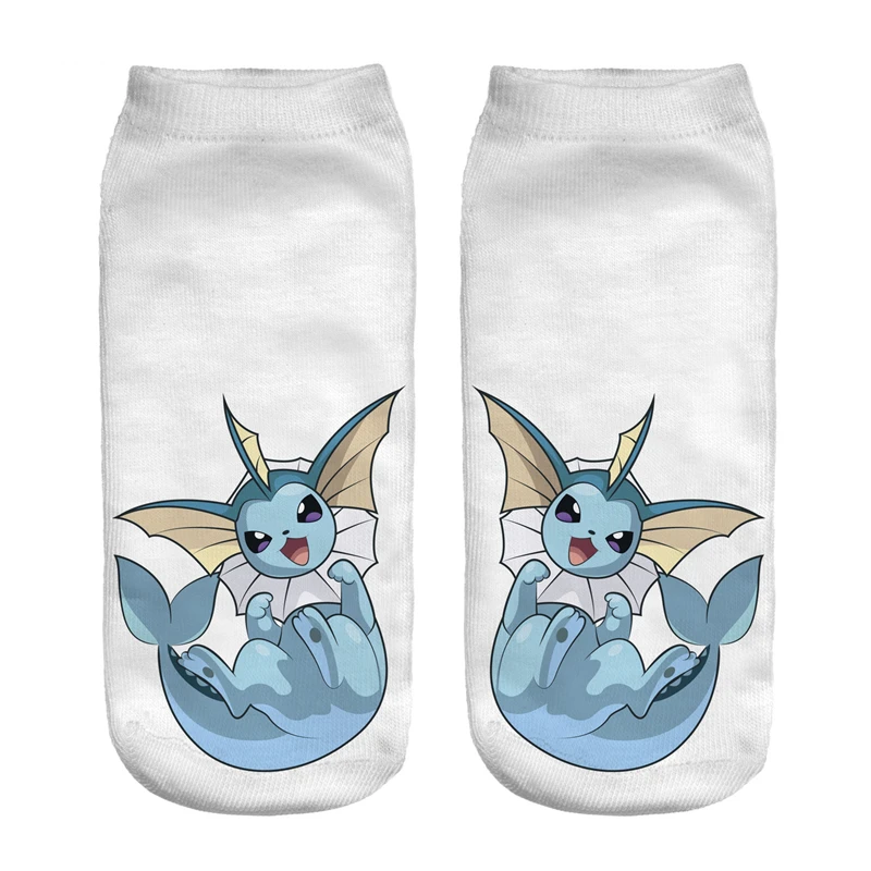 Kawaii Pokemon Cartoon Printed Cotton And Polyester Socks