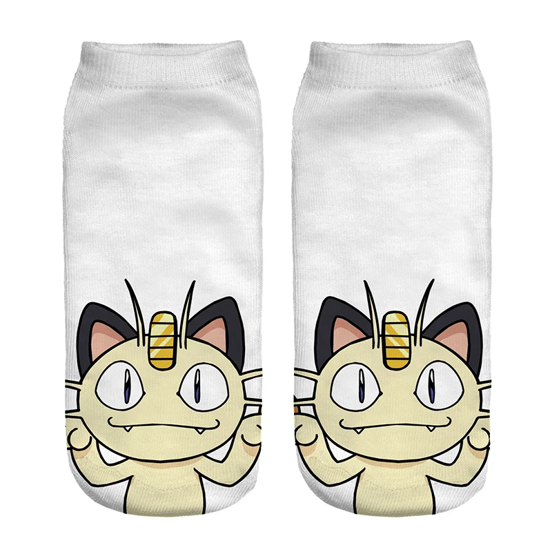 Kawaii Pokemon Cartoon Printed Cotton And Polyester Socks