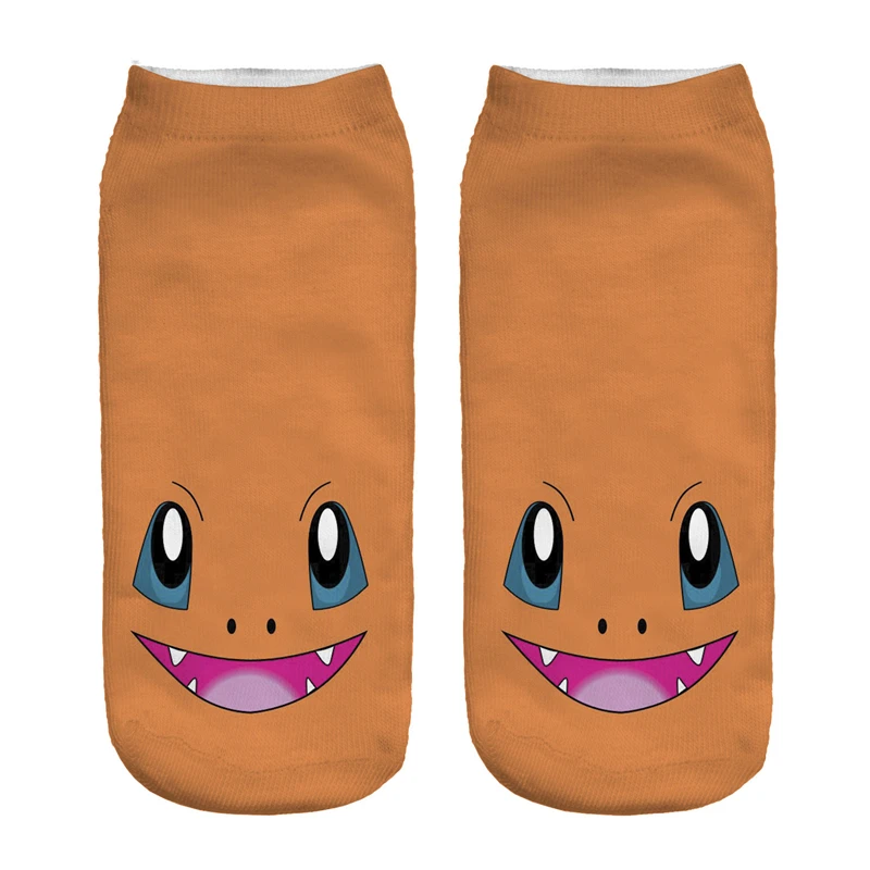 Kawaii Pokemon Cartoon Printed Cotton And Polyester Socks