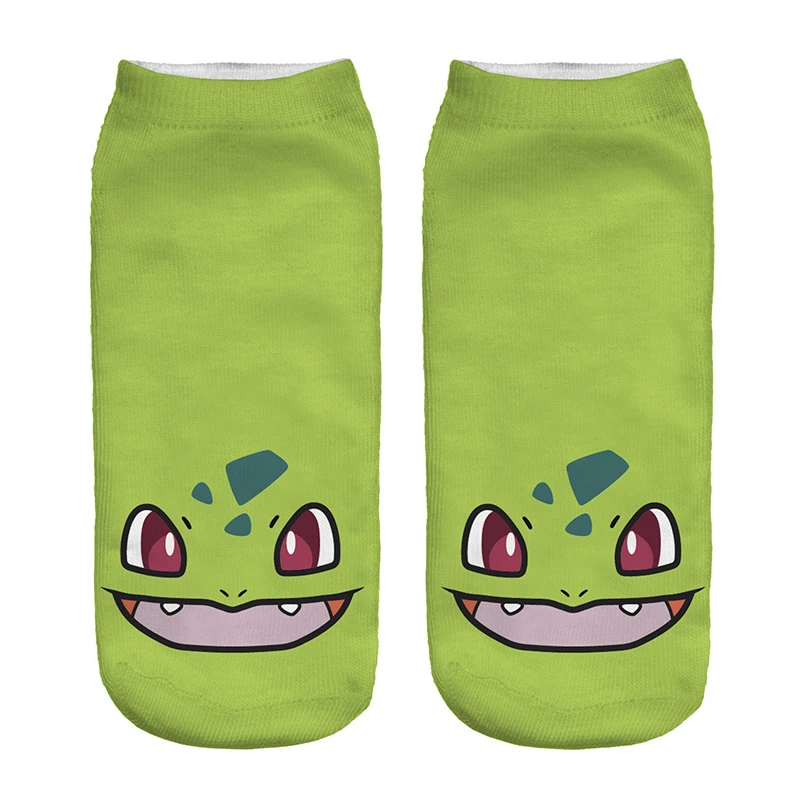 Kawaii Pokemon Cartoon Printed Cotton And Polyester Socks