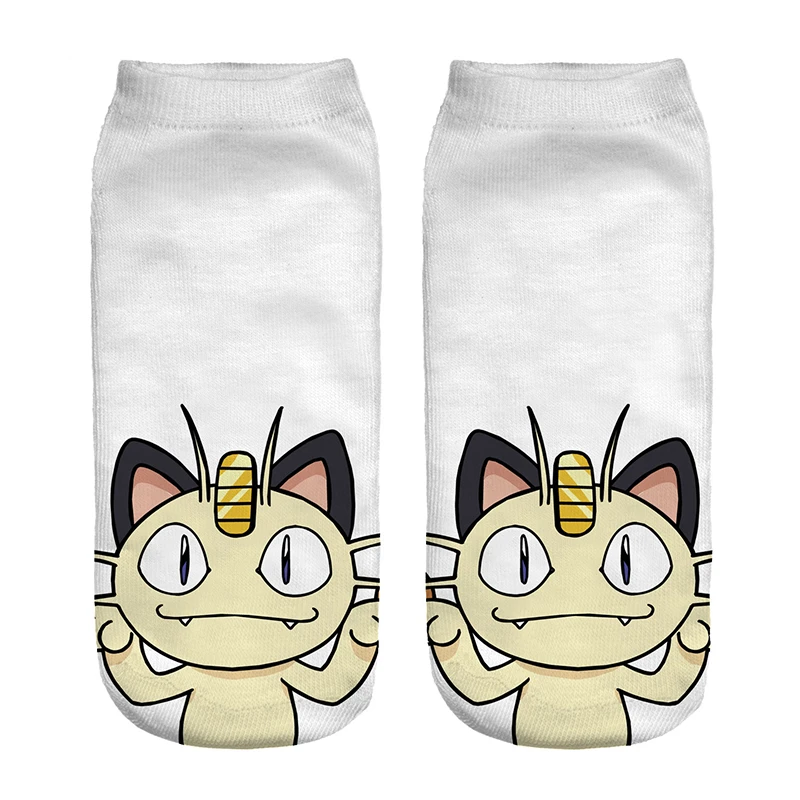 Kawaii Pokemon Cartoon Printed Cotton And Polyester Socks