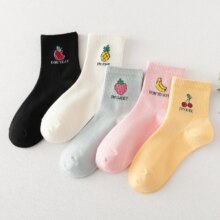 Kawaii Fruit Patterned Cotton Socks Kawaii Fruit Patterned Cotton Socks