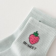 Kawaii Fruit Patterned Cotton Socks Kawaii Fruit Patterned Cotton Socks