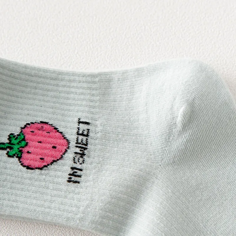 Kawaii Fruit Patterned Cotton Socks