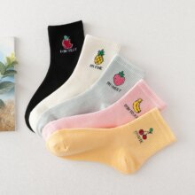 Kawaii Fruit Patterned Cotton Socks Kawaii Fruit Patterned Cotton Socks