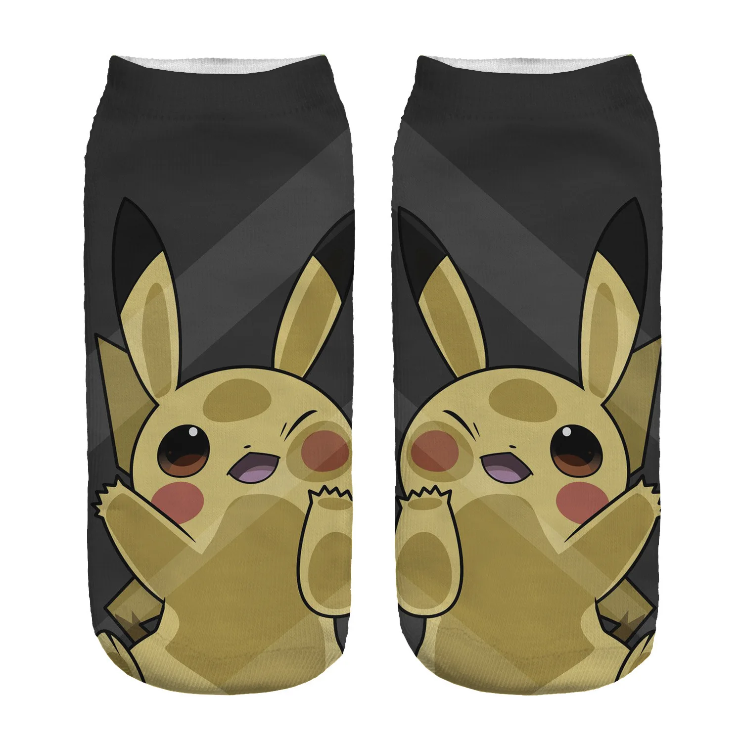 Kawaii Pokemon Pikachu Cartoon Printed Short Socks