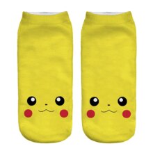 Kawaii Pokemon Pikachu Cartoon Printed Short Socks Kawaii Pokemon Pikachu Cartoon Printed Short Socks