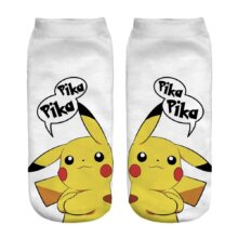 Kawaii Pokemon Pikachu Cartoon Printed Short Socks Kawaii Pokemon Pikachu Cartoon Printed Short Socks