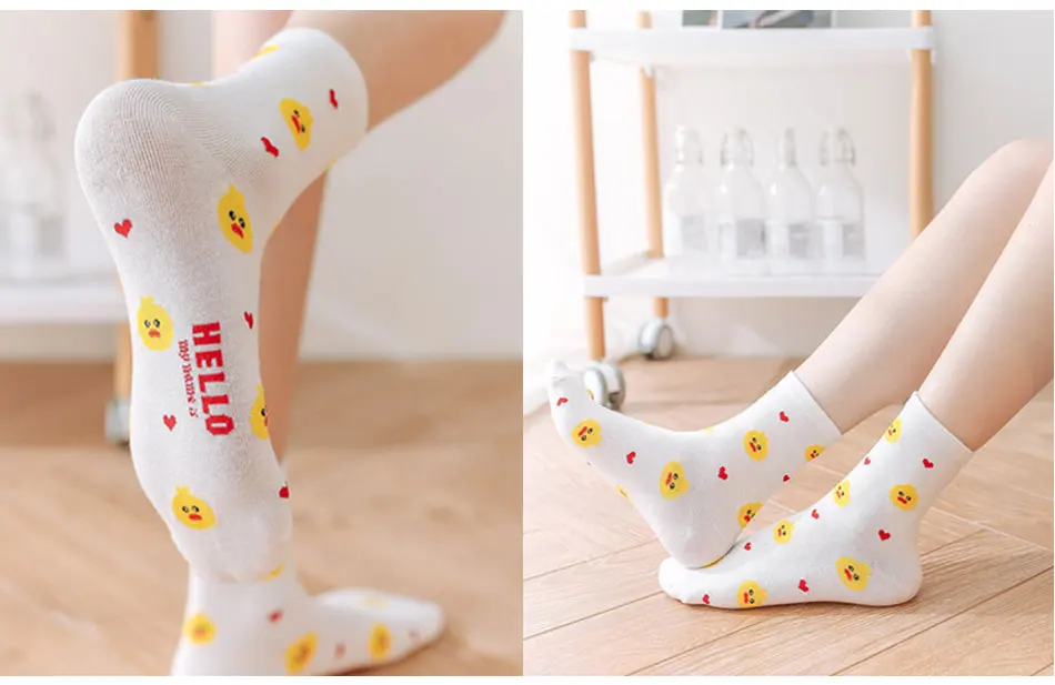 Animal Printed Kawaii Cartoon Harajuku Heart Cool Fashion Socks Animal Printed Kawaii Cartoon Harajuku Heart Cool Fashion Socks