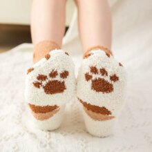 Animal Claws Coral Velvet Thick Striped Warm Short Socks Animal Claws Coral Velvet Thick Striped Warm Short Socks