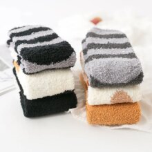 Animal Claws Coral Velvet Thick Striped Warm Short Socks Animal Claws Coral Velvet Thick Striped Warm Short Socks