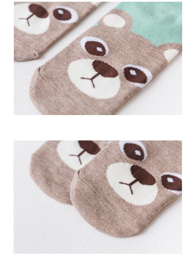 5 Pairs Kawaii Cartoon Funny Cat Duck Owl Breathable Ankle Socks