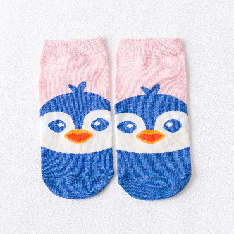 5 Pairs Kawaii Cartoon Funny Cat Duck Owl Breathable Ankle Socks
