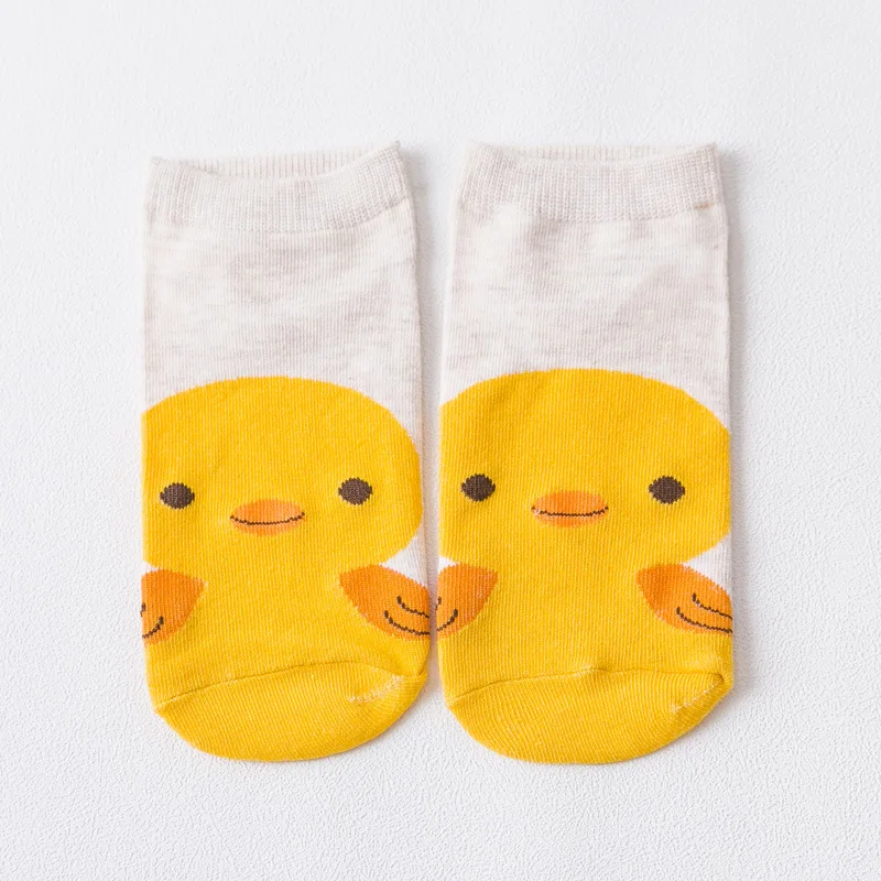 5 Pairs Kawaii Cartoon Funny Cat Duck Owl Breathable Ankle Socks