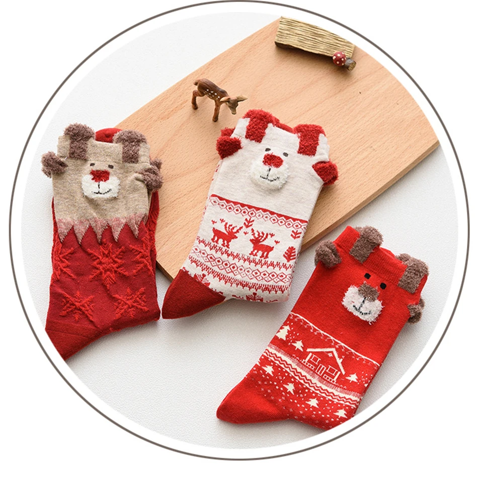 Kawaii Deer Warm Soft Christmas Socks