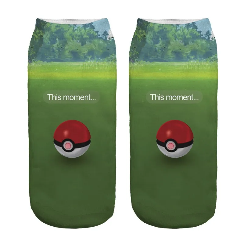 3D Printed Pokemon Anime Low Cut Ankle Socks