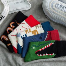 Kawaii Crocodile Whale Printing Pattern Art Socks Kawaii Crocodile Whale Printing Pattern Art Socks